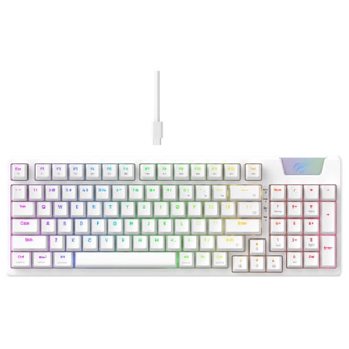 HAVIT KB885L GAMENOTE USB to Type-C Multi-Function RGB Backlit Mechanical Keyboard